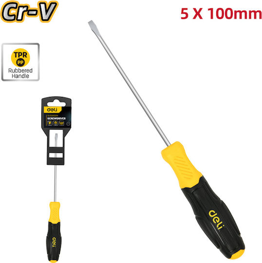 Deli Magnetic Screwdriver Straight Size 5x100mm