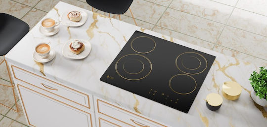 Thermogatz TGC 4604 GL Plită Ceramică Autonom cu Funcție de Blocare 58x51εκ.