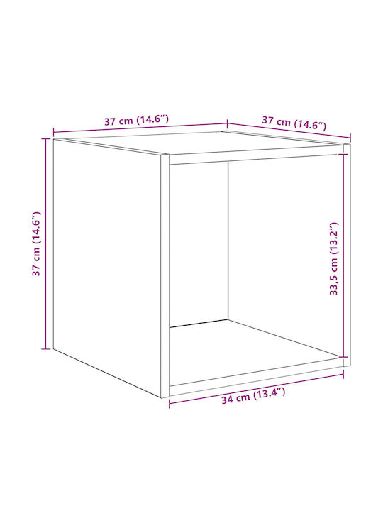 TV Stand Black M37xD37xH37cm