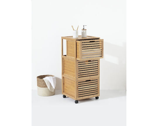 Smart Ντουλάπι Μπάνιου 41.5x41x92.7cm Καφέ