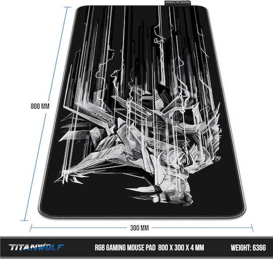 Titanwolf Gaming Mouse Pad XXL (800mm) With RGB Lighting Via USB Yellow