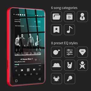 Innioasis ‎g1 Mp3/mp4 MP3 Player (80GB) με LCD Οθόνη Αφής 4" Μαύρο