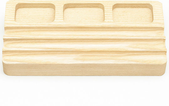 Office Organizer Pencil Holder Natural Solid Wood Despotaki 18.5 X 9.5 X 3cm