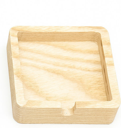 Office Organizer Note Papers 9*9cm Desk Stand Solid Wood Handmade Desk Holder