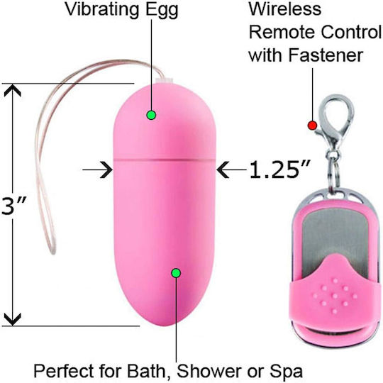 10 Speed Remote Vibrating Egg Pink