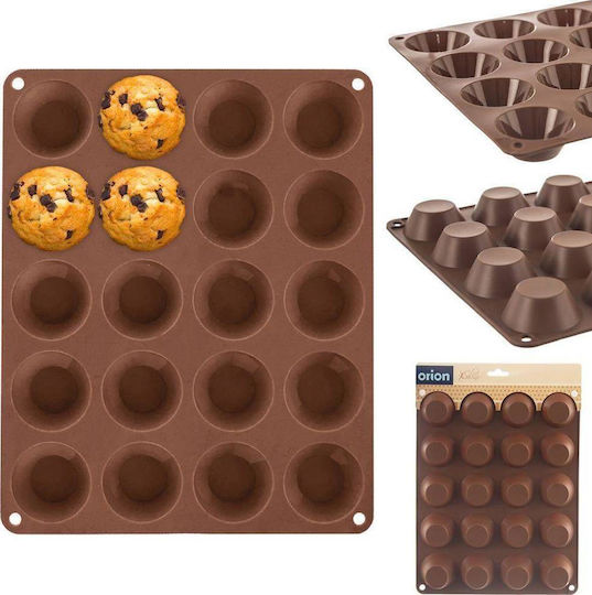 Orion Backform Törtchen/Muffins Silikon 5x23.5x2cm 20cm