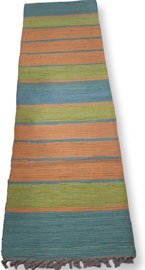 Cotton with Fringes Orange-turquoise Cotton with Fringes Orange-turquoise