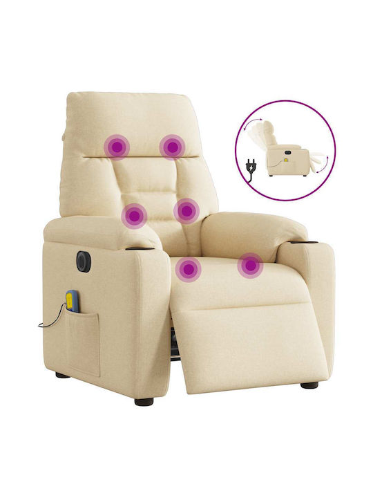 Relaxsessel Friseurwaschbecken Cream 72x90x99cm