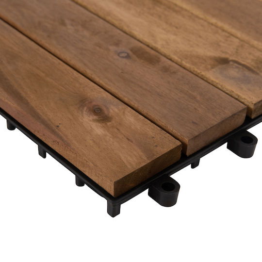 HomeMarkt Wood Garden Decking Board 30x30cm 10pcs
