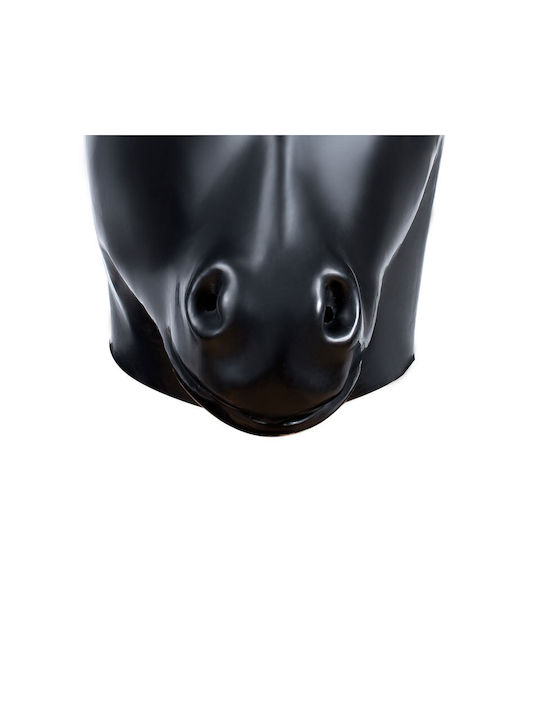 Latex Carnival Mask Horse Hood Black