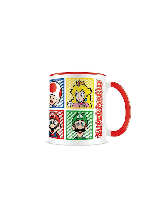 Super Mario 4 Colors Gift Set Plastic Mug and Magnet V2
