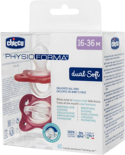 Chicco Physioforma Schnuller Silikon Rosa für 16-36 Monate