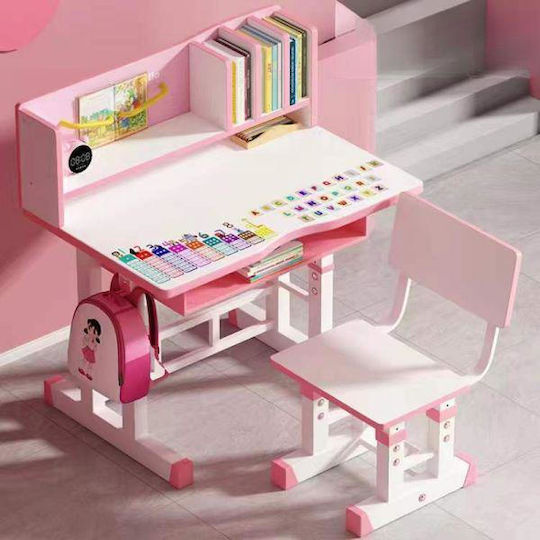 Kids Desk made of Melamine Pink 70x45x75cm