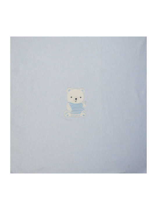 Energiers Blanket Nursery Swaddling Blankets Cotton Light Blue 75x85cm
