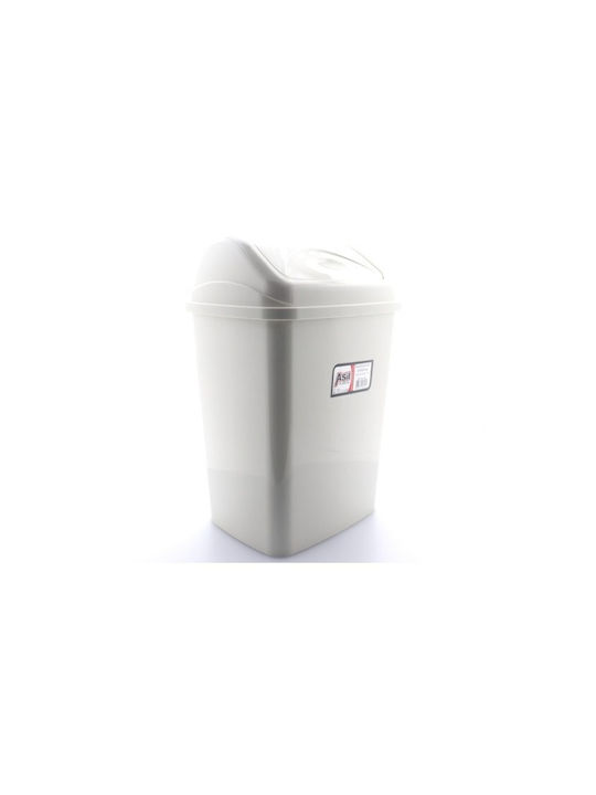 Asil Plastic Waste Bin 7.5lt White