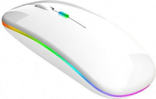 Ασύρματο RGB Gaming Ποντίκι Λευκό