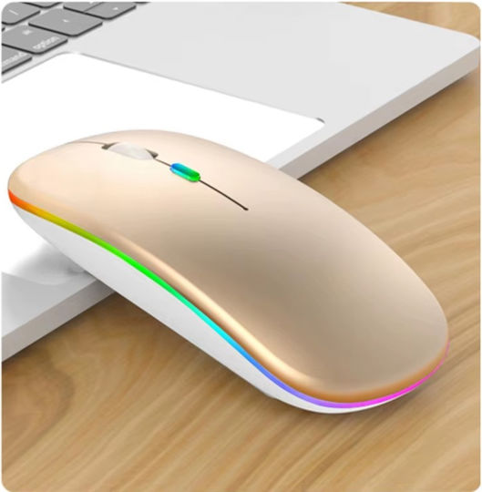 Безжична RGB Геймърска Мишка Златист