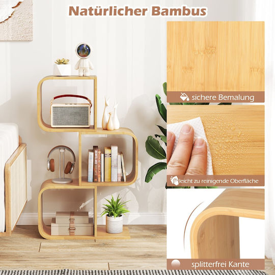 Bamboo Bookcase 61x23x100cm