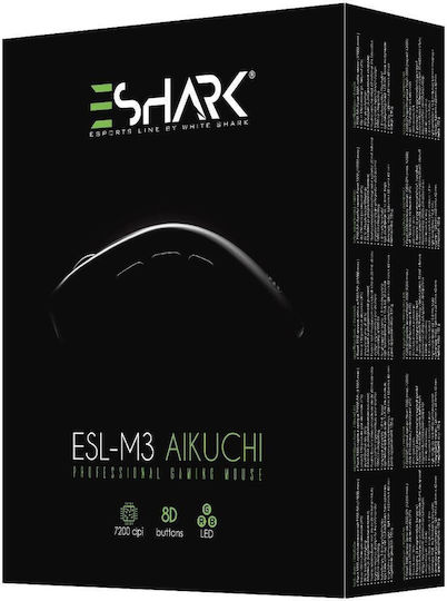 White Shark AIKUCHI RGB Gaming Mouse 7200 DPI Negru