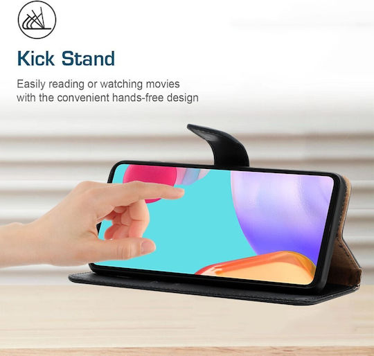 Wallet Piele Negru (TCL 60R 5G)