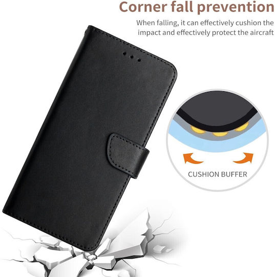 Wallet Piele Negru (TCL 60R 5G)