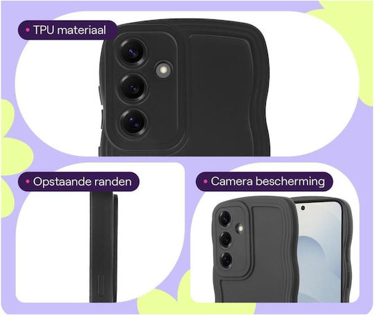 HappyCase Back Cover Silicon cu Curea Negru (Galaxy S25+)
