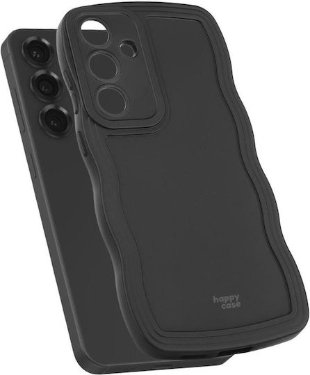 HappyCase Back Cover Silicon cu Curea Negru (Galaxy S25+)