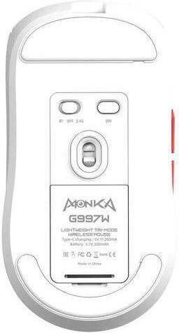 Marvo G997W Monka Prime Ασύρματο Gaming Ποντίκι 26000 DPI Λευκό