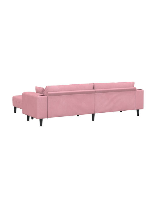 Living Room Furniture Set Couch & Stool Pink