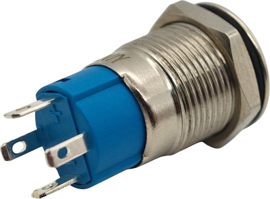 Led Fog Light Switch 12mm Chrome Momentary