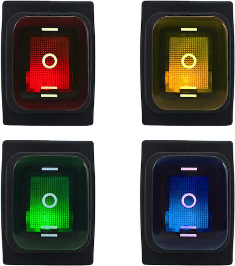 Led Ein-Aus-Schalter 3-Positionen 6-polig 12-24V Rocker Wasserdichter Roter