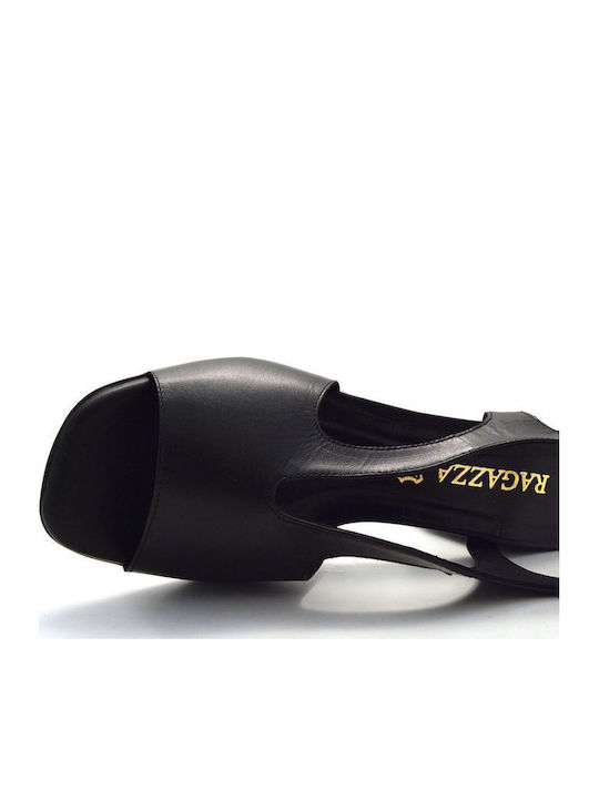 Leder Sandalen Anatomisch Schwarz