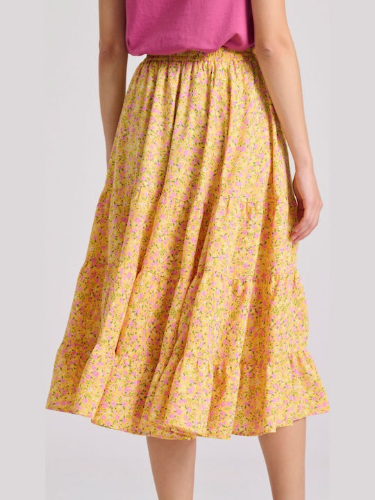 Funky Buddha W Midi/maxi Skirts - Fbl00910314-yellow Multi Funky Buddha W Midi/maxi Skirts - Fbl00910314-yellow Multi