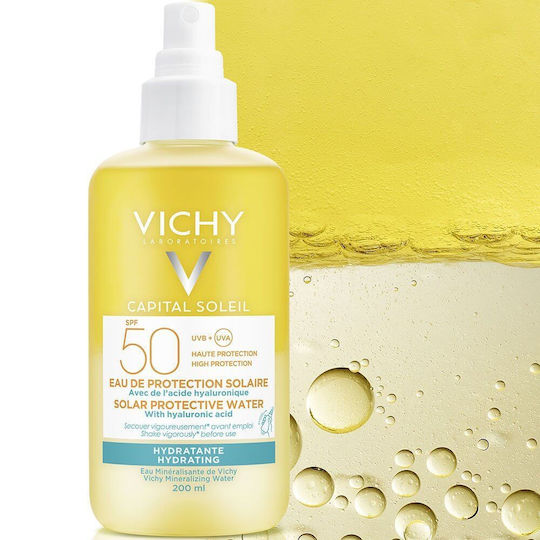 Vichy Capital Soleil Loțiune Hidratantă de Protecție Solară Rezistentă la Apă pentru Corp SPF50 Spray 200ml