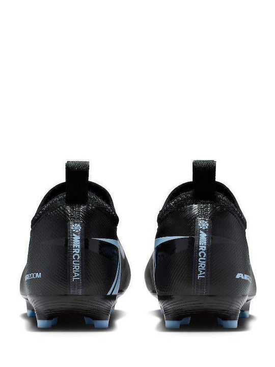 Mercurial Vapor FG/MG Παιδικά Ποδοσφαιρικά Παπούτσια με Τάπες Μαύρα