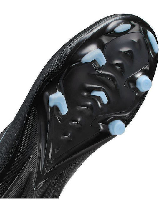 Mercurial Superfly 10 Academy Kids Molded Soccer Shoes with Sock without Laces Black / Ice Blue