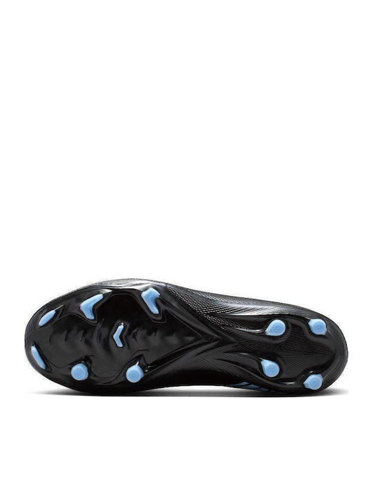 Mercurial Vapor FG/MG Παιδικά Ποδοσφαιρικά Παπούτσια με Τάπες Μαύρα