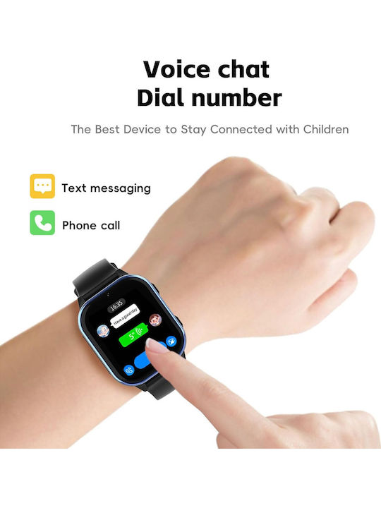 Pthtechus Παιδικό Smartwatch με GPS & Κάμερα Μαύρο