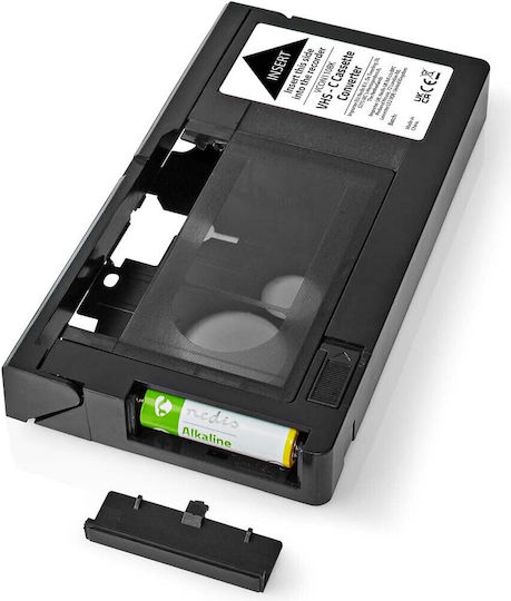 Convertor Casetă Video Vhs-c La Vhs Adaptor Plug & Play Negru