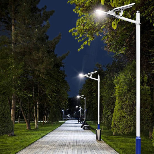 Lampa Montat pe perete Lampă Solară 100W 3100lm Alb Rece 6000K cu Senzor de Mișcare, Fotocelulă și Telecomandă IP65