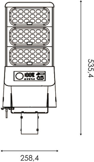 Lampa Montat pe perete Lampă Solară 160W 6000lm Bianco reglabil cu Senzor de Mișcare, Fotocelulă și Telecomandă IP65