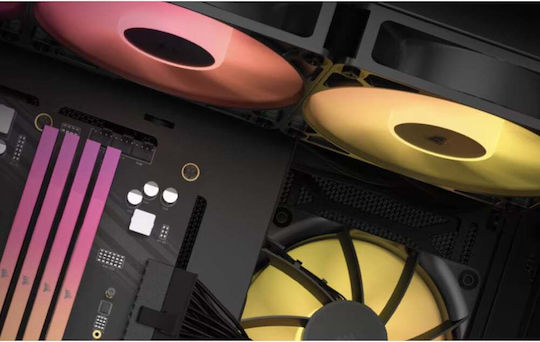 Corsair RS120 Case Fan (2100rpm / 72.8cfm) with ARGB Lighting and 4-Pin PWM Connection 3pcs