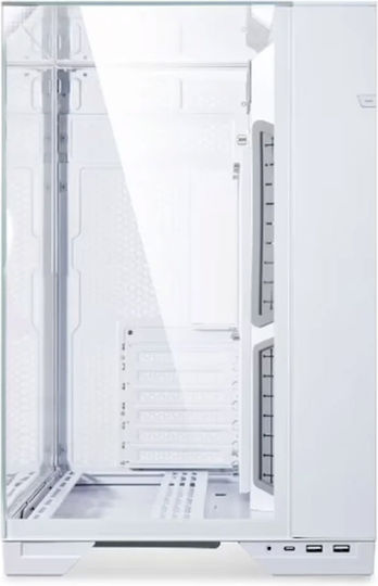 Lian Li O11 Vision Compact Gaming Midi Tower Computer Case with Side Window White