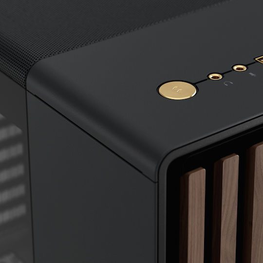Fractal Design North Gaming Midi Tower Computer Case with Side Window Charcoal Black TGD