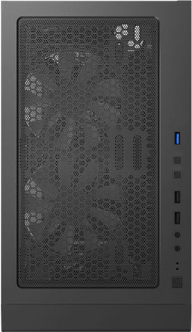 Montech X3 Mesh Геймърско бюро Midi Tower Компютърна кутия със страничен прозорец и RGB осветление Черен