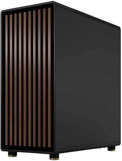 Fractal Design North Gaming Midi Tower Computer Case with Side Window Charcoal Black