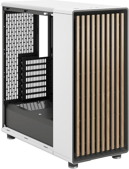 Fractal Design North Gaming Midi Tower Κουτί Υπολογιστή με Πλαϊνό Παράθυρο Chalk White TGC
