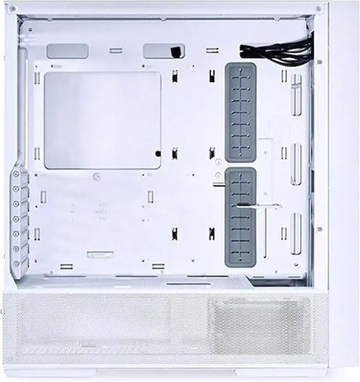 Lian Li Lancool 206 Геймърско бюро Midi Tower Компютърна кутия със страничен прозорец и RGB осветление Бял