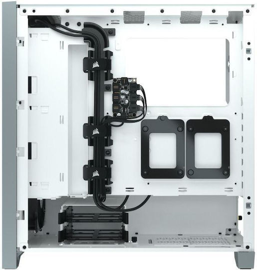 Corsair iCUE 4000X RGB Gaming Midi-Turm Computergehäuse mit Seitenfenster Weiß
