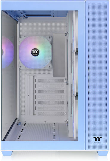 Thermaltake View 380 TG ARGB Gaming Midi-Turm Computergehäuse mit Seitenfenster Hydrangea Blue